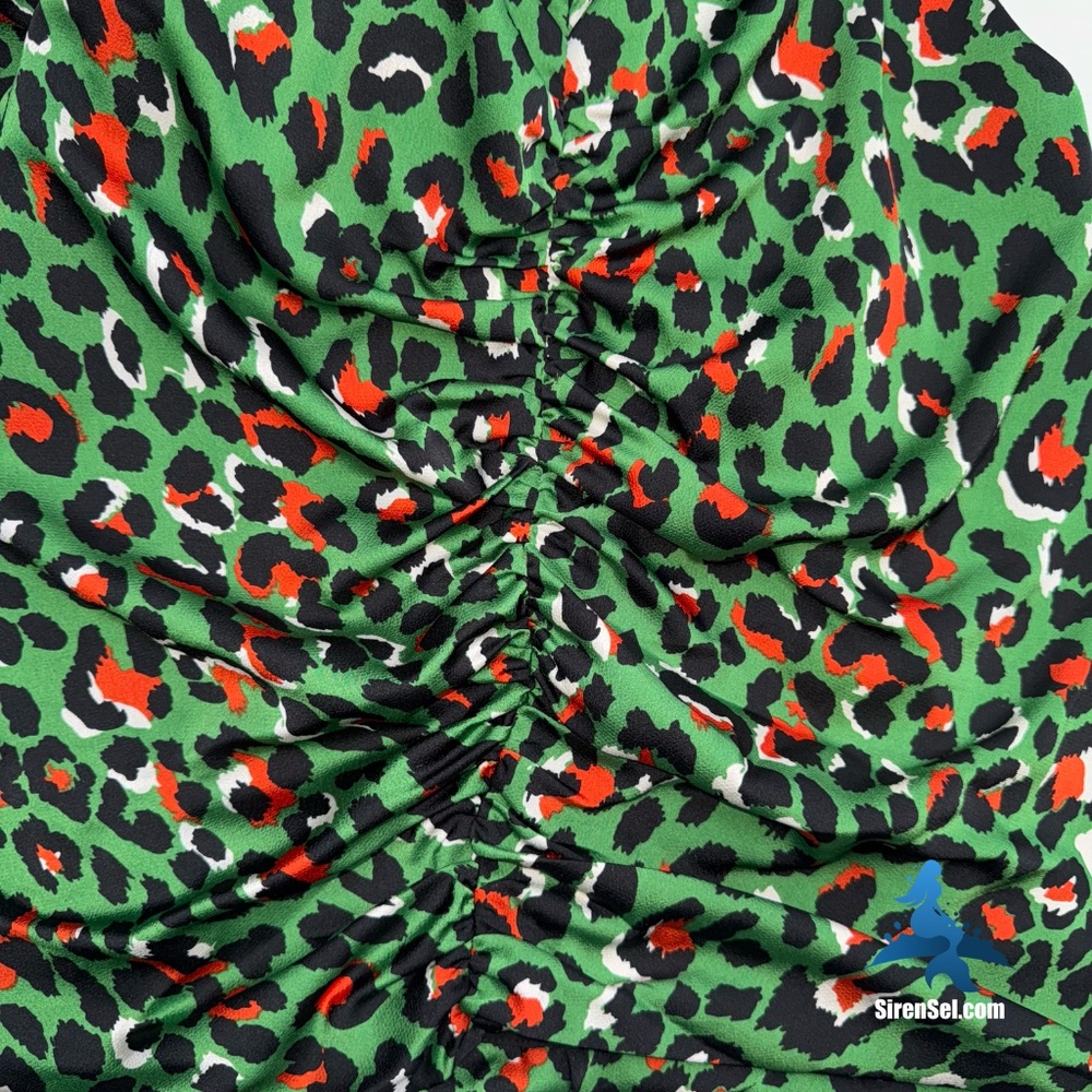 1152 NWT Choosy Untamed One Shoulder Dress - Size L - Green/Red/Black Multi - Picture 13 of 16